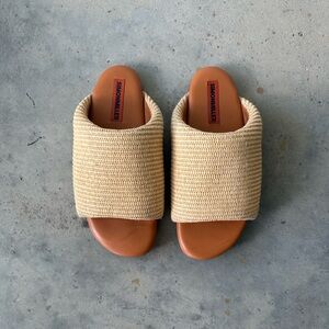Simon Miller Tan Woven Slippers